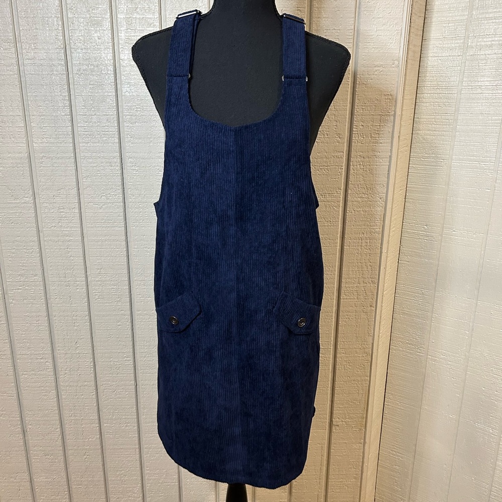 ModCloth Sociable Scholar Corduroy Pinafore Jumper Overall Dress, size small. - Picture 7 of 7